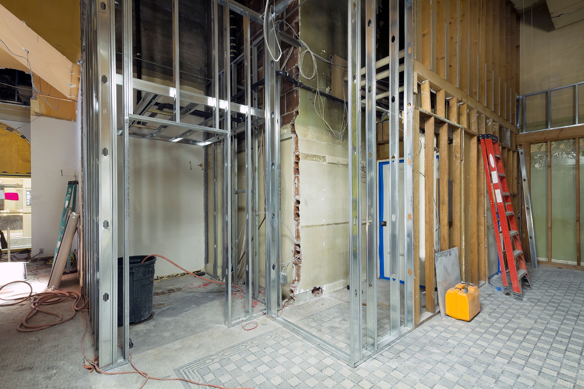 Commercial Space Metal Stud Framing